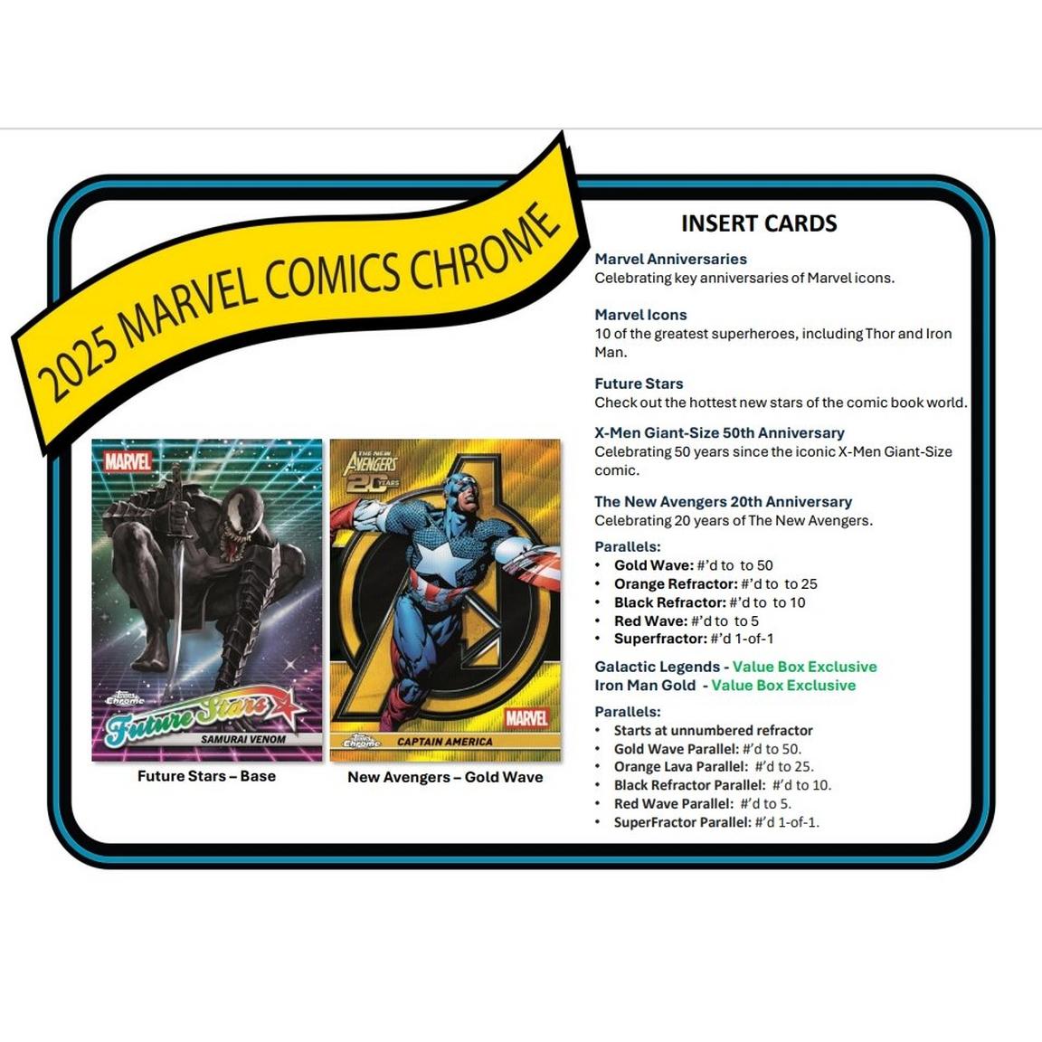2025 Topps Chrome Marvel Comics Blaster Box