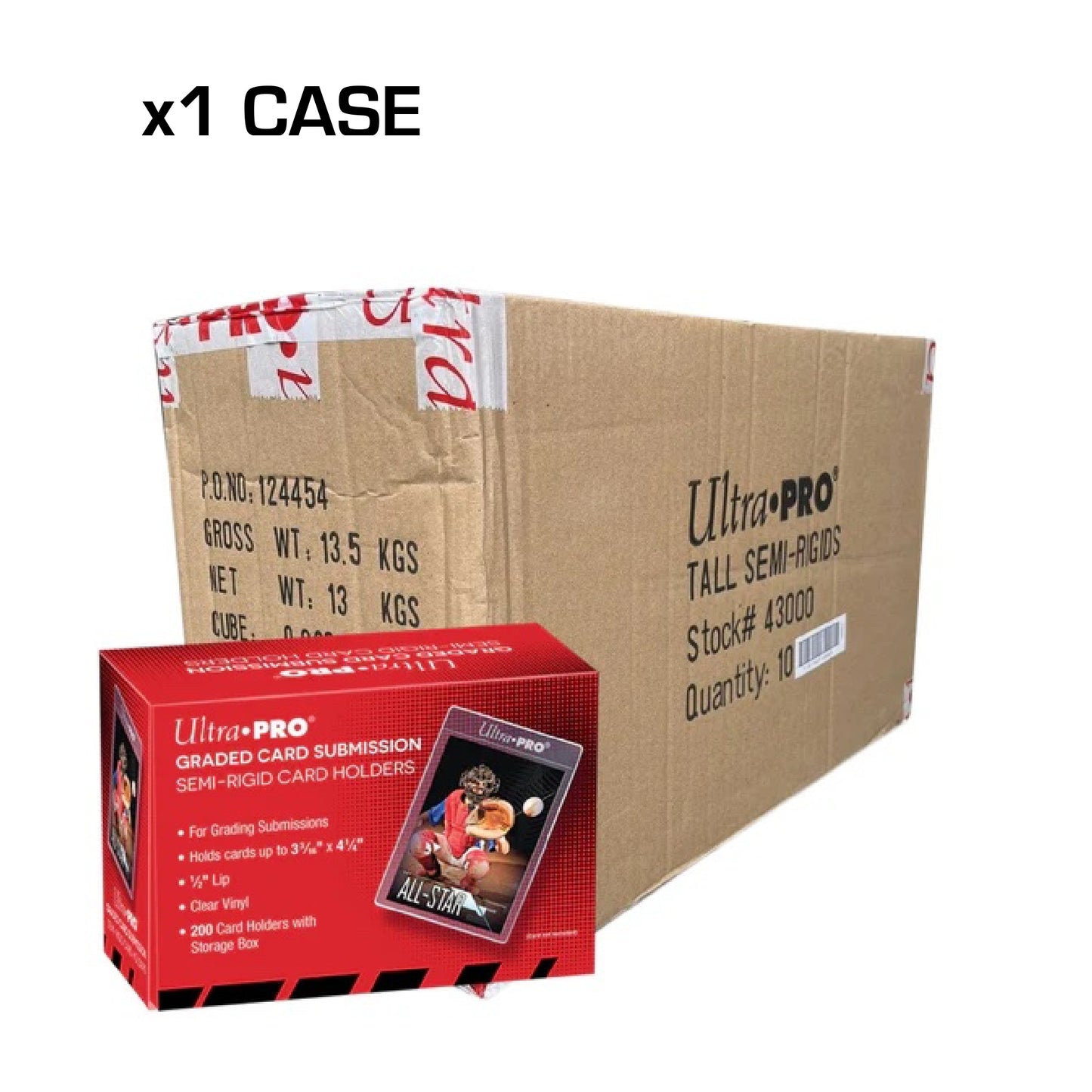 Ultra Pro Semi Rigid 1/2" Lip Tall Sleeves
