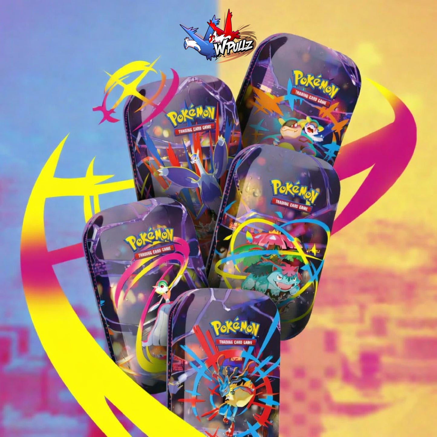 Pokémon TCG: Mega Heroes Mini Tins SEALED Display Case