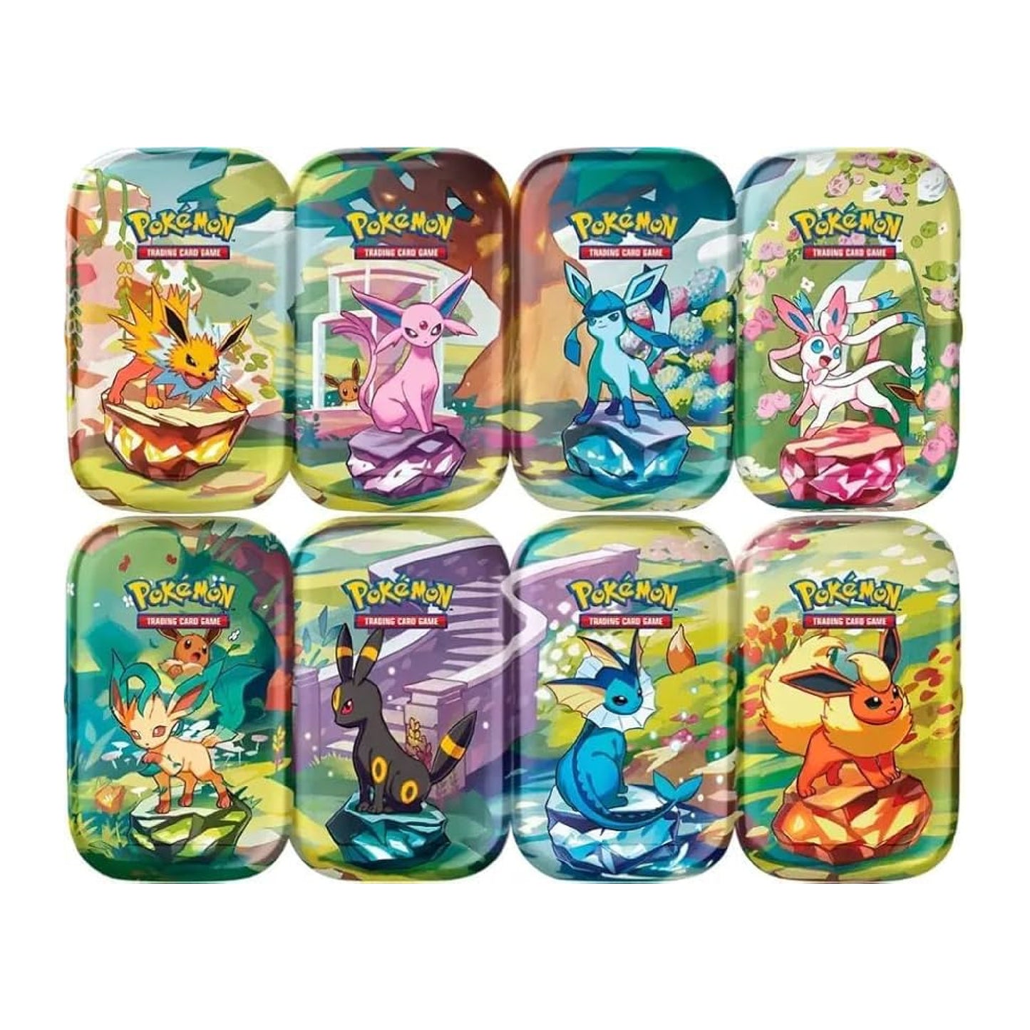 Pokémon TCG Scarlet & Violet Prismatic Evolutions Mini Tin SEALED Display