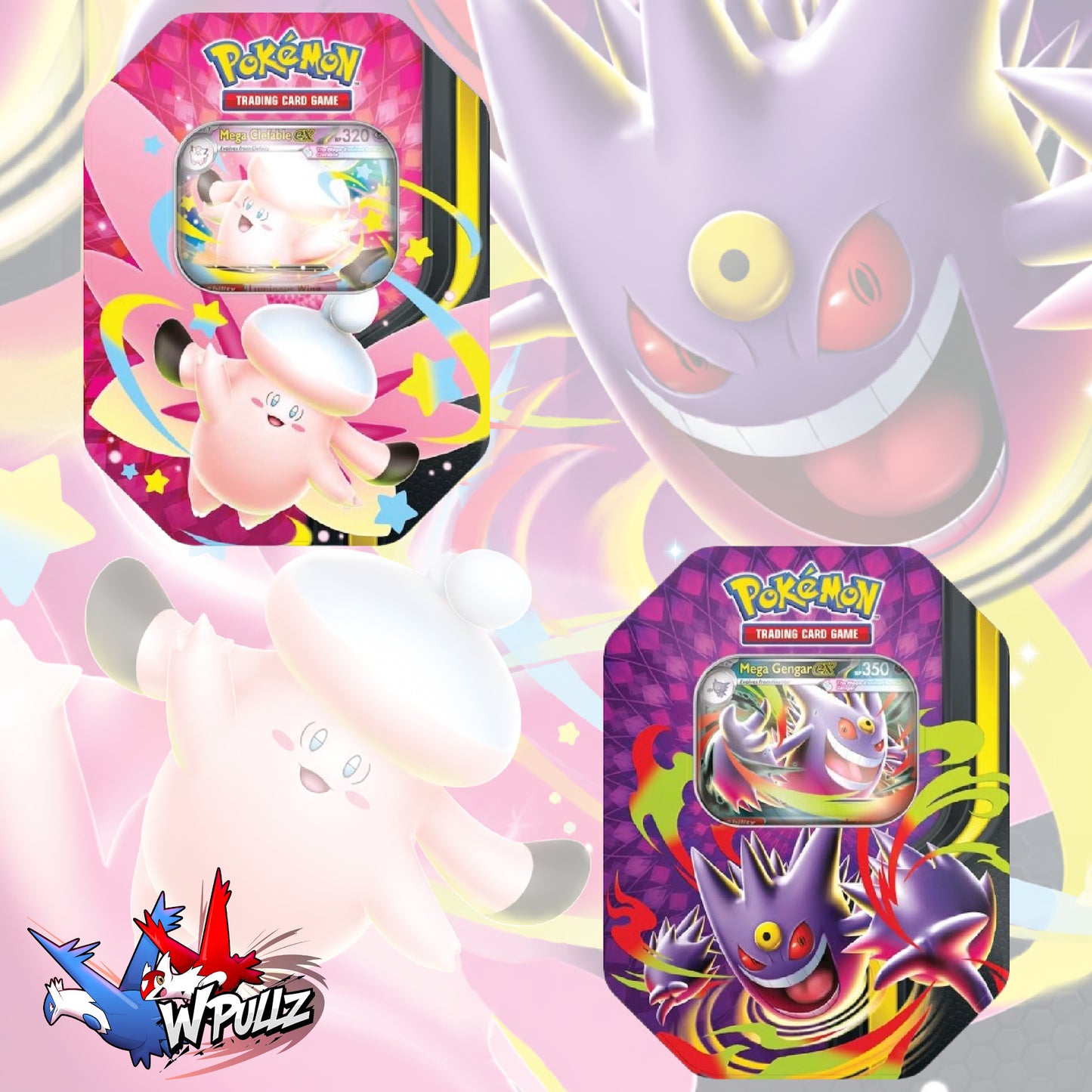 Pokemon TCG: Mega Moonlit Tins (BUNDLE - 1 OF EACH TIN) - SHIPPED SEALED