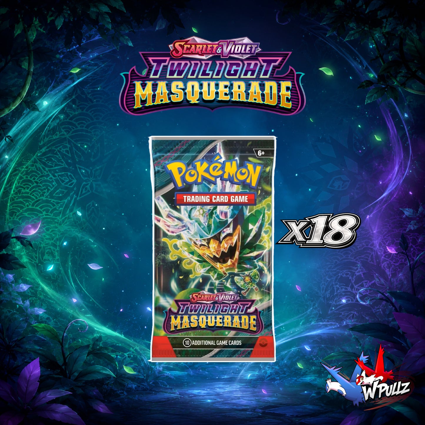 Pokémon TCG: Scarlet & Violet Twilight Masquerade (18 Packs)
