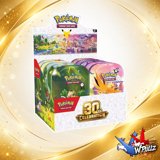 Pokémon TCG: 30th Celebration Mini Tins Display Box (x10 Tins)