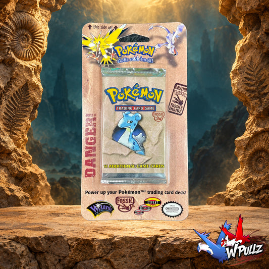 Pokémon Fossil Unlimited Blister Pack – (Lapras Artwork) LIVE RIP ONLY!