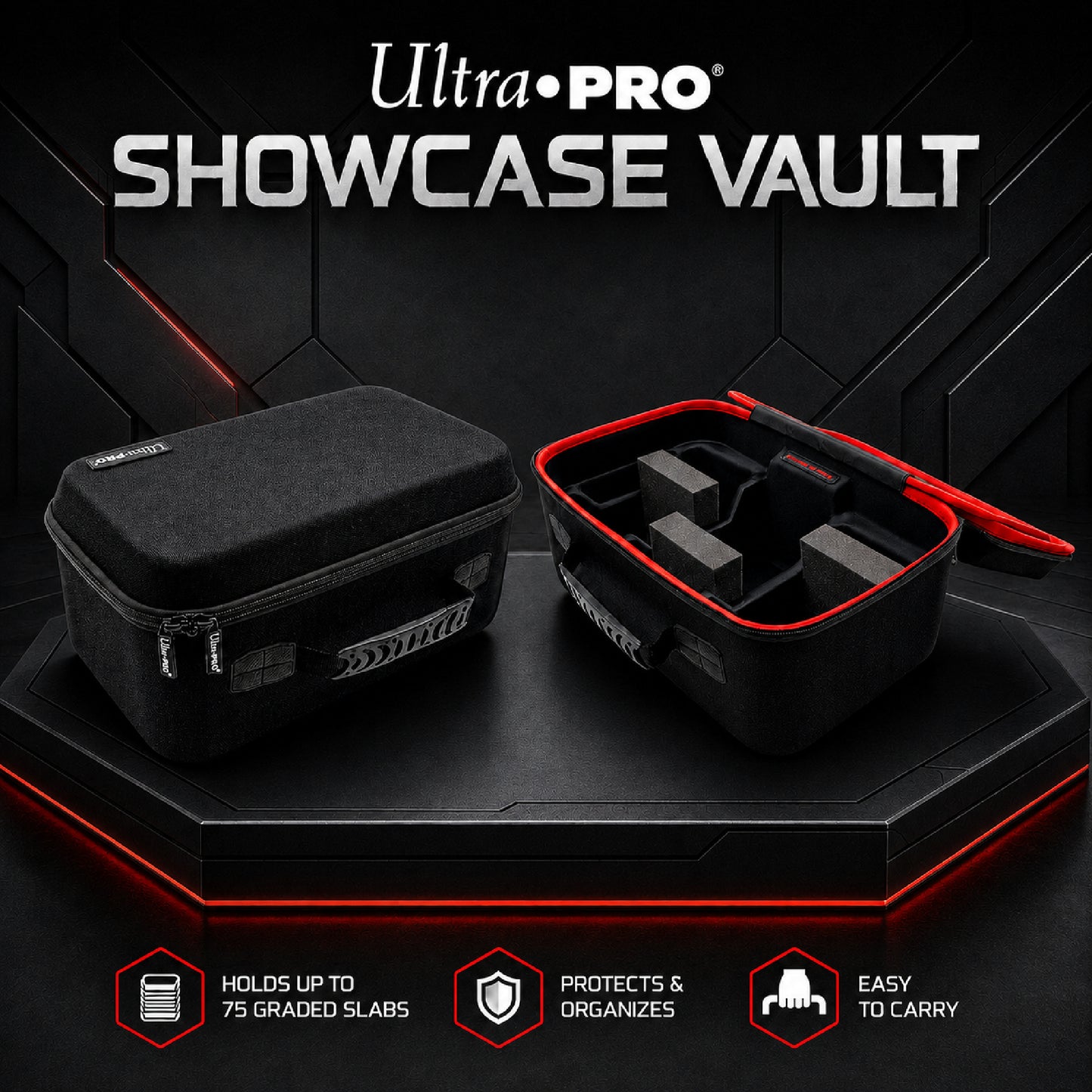 Ultra PRO - Showcase Vault Graded Card Storage Travel Case – Holds Up to 75 Slabs